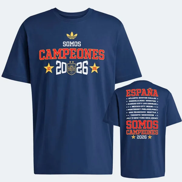 Spain 2026/27 Royal Blue T-Shirt - Front View - KFCool – Football Jerseys & Soccer Kits Store Spain 2026/27 Royal Blue T-Shirt - Front View | KFCOOL