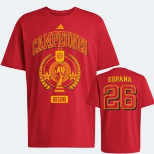Spain 2026/27 Red T-Shirt - Front View | KFCOOL