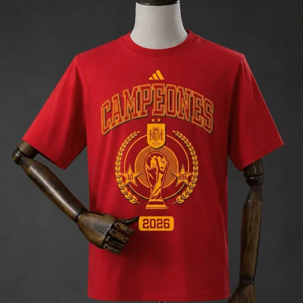 Spain 2026/27 Red T-Shirt - Back View | KFCOOL