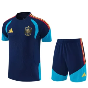 Spain 2026/27 Royal Blue Training Short Suit - Front View | KFCOOL