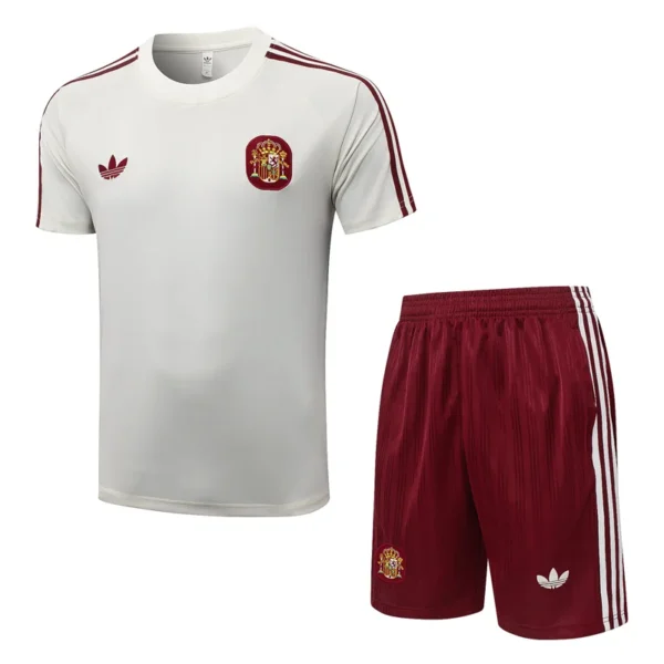 Spain 2026/27 White Training Short Suit - Front View | KFCOOL
