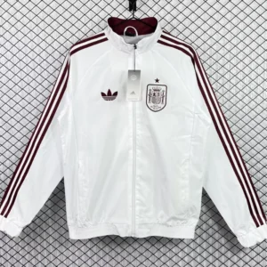 Spain 2026/27 White Black Windbreaker - Front View | KFCOOL