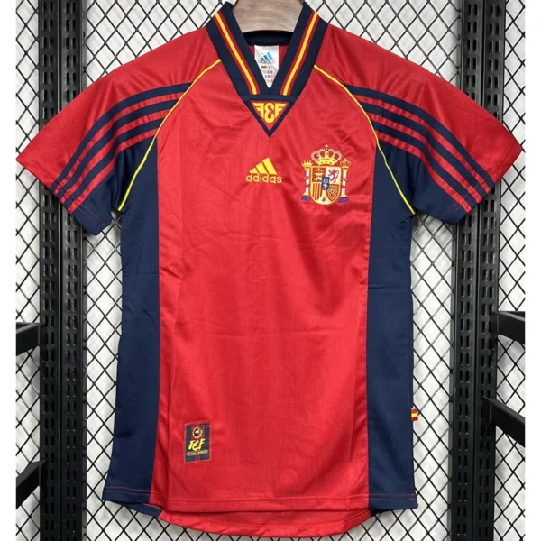 Spain 1998/99 Retro Home Jersey Fan Version - Front View | KFCOOL