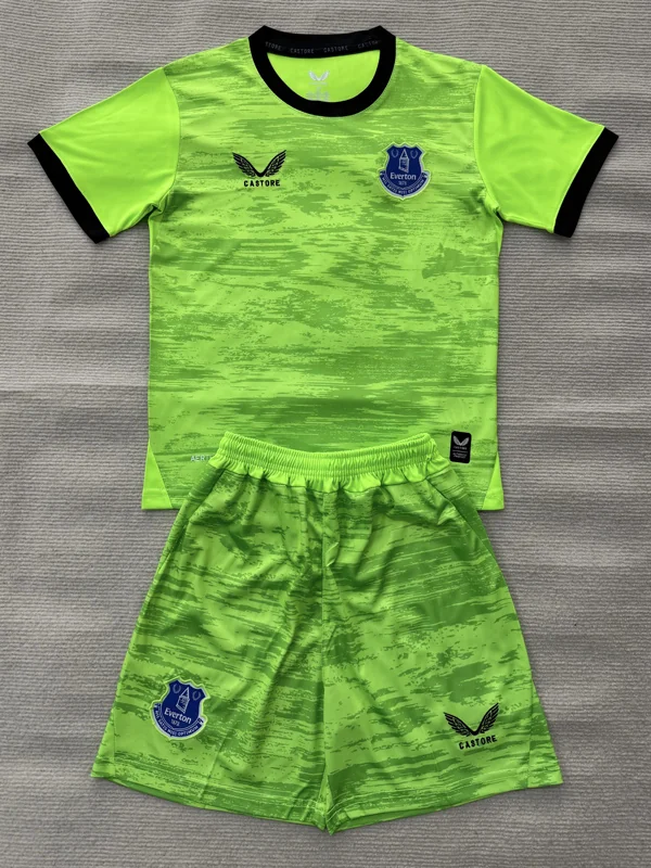 Everton 2026/27 Goalkeeper Kids Kit Fan Version - Front View | KFCOOL