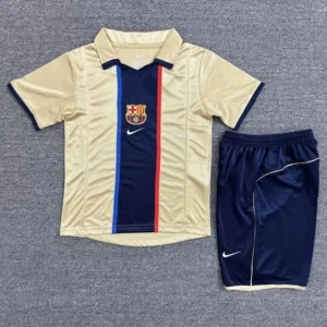 Barcelona 2001/02 Retro Away Kids Kit Fan Version - Front View Barcelona 2001/02 Retro Away Kids Kit Fan Version - Front View | KFCOOL