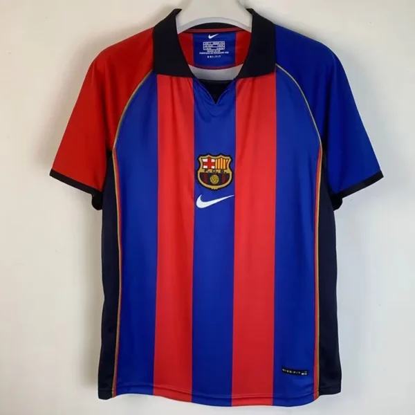 Barcelona 2001/02 Retro Home Jersey Fan Version - Front View Barcelona 2001/02 Retro Home Jersey Fan Version - Front View | KFCOOL