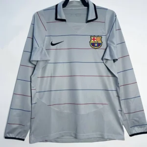 Barcelona 2003/04 Retro Away Long Sleeve Jersey Fan Version - Front View Barcelona 2003/04 Retro Away Long Sleeve Jersey Fan Version - Front View | KFCOOL