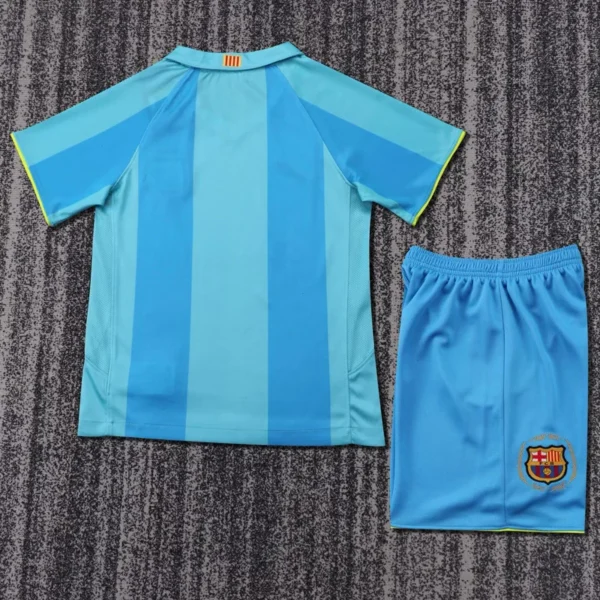 Barcelona 2007/08 Retro Away Kids Kit Fan Version - Back View - KFCool – Football Jerseys & Soccer Kits Store Barcelona 2007/08 Retro Away Kids Kit Fan Version - Back View | KFCOOL