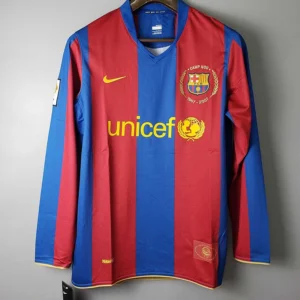 Barcelona 2007/08 Retro Home Long Sleeve Jersey Fan Version - Front View Barcelona 2007/08 Retro Home Long Sleeve Jersey Fan Version - Front View | KFCOOL