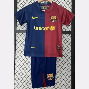 Barcelona 2008/09 Retro Home Kids Kit Fan Version - Front View Barcelona 2008/09 Retro Home Kids Kit Fan Version - Front View | KFCOOL