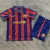 Barcelona 2009/10 Retro Home Kids Kit Fan Version - Front View | KFCOOL