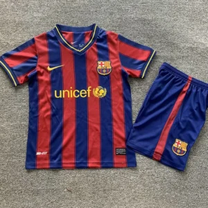 Barcelona 2009/10 Retro Home Kids Kit Fan Version - Front View Barcelona 2009/10 Retro Home Kids Kit Fan Version - Front View | KFCOOL