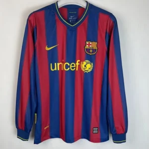 Barcelona 2009/10 Retro Home Long Sleeve Jersey Fan Version - Front View Barcelona 2009/10 Retro Home Long Sleeve Jersey Fan Version - Front View | KFCOOL