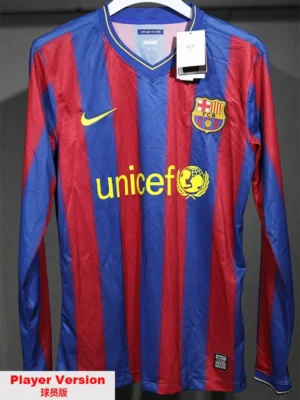 Barcelona 2009/10 Retro Home Long Sleeve Jersey Player Version - Front View Barcelona 2009/10 Retro Home Long Sleeve Jersey Player Version - Front View | KFCOOL