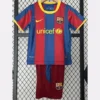Barcelona 2010/11 Retro Home Kids Kit Fan Version - Front View | KFCOOL