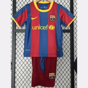 Barcelona 2010/11 Retro Home Kids Kit Fan Version - Front View Barcelona 2010/11 Retro Home Kids Kit Fan Version - Front View | KFCOOL