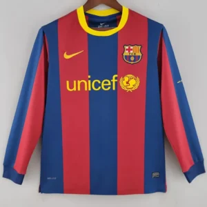Barcelona 2010/11 Retro Home Long Sleeve Jersey Fan Version - Front View Barcelona 2010/11 Retro Home Long Sleeve Jersey Fan Version - Front View | KFCOOL