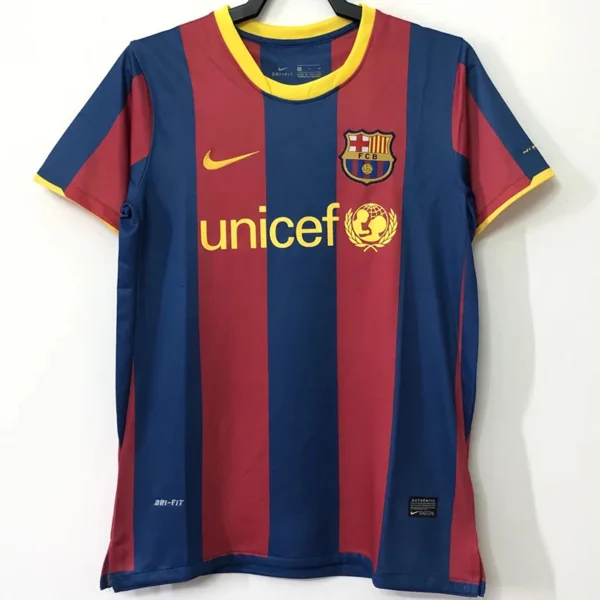 Barcelona 2010/11 Retro Home Jersey Fan Version - Front View | KFCOOL