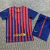Barcelona 2011/12 Retro Home Kids Kit Fan Version - Back View | KFCOOL