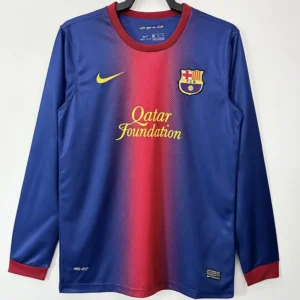 Barcelona 2012/13 Retro Home Long Sleeve Jersey Fan Version - Front View | KFCOOL