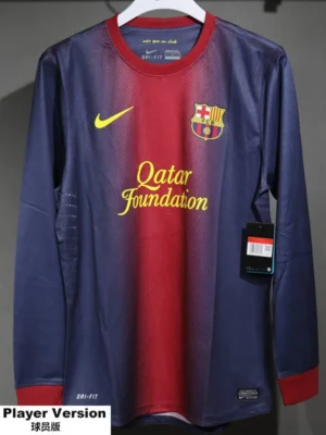Barcelona 2012/13 Retro Home Long Sleeve Jersey Player Version - Front View | KFCOOL
