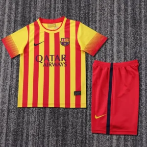 Barcelona 2013/14 Retro Away Kids Kit Fan Version - Front View | KFCOOL