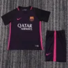 Barcelona 2016/17 Away Kids Kit Fan Version - Front View | KFCOOL