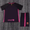 Barcelona 2016/17 Away Kids Kit Fan Version - Back View | KFCOOL