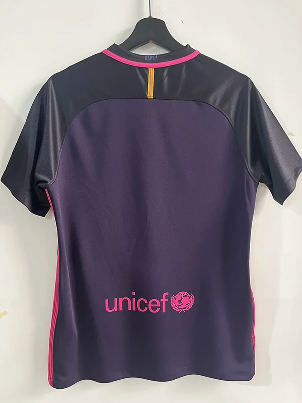 Barcelona 2016/17 Away Jersey Fan Version - Back View | KFCOOL