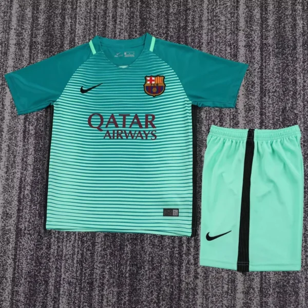Barcelona 2016/17 Third Kids Kit Fan Version - Front View - KFCool – Football Jerseys & Soccer Kits Store Barcelona 2016/17 Third Kids Kit Fan Version - Front View | KFCOOL