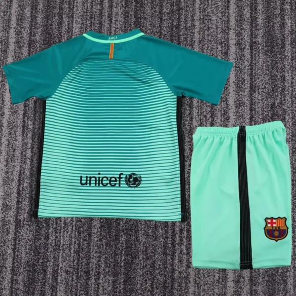 Barcelona 2016/17 Third Kids Kit Fan Version - Back View - KFCool – Football Jerseys & Soccer Kits Store Barcelona 2016/17 Third Kids Kit Fan Version - Back View | KFCOOL