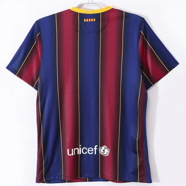 Barcelona 2020/21 Home Jersey Fan Version - Back View | KFCOOL