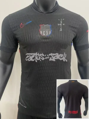 Barcelona 2024/25 Away Black Limited Edition Jersey Player Version - Front View | KFCOOL