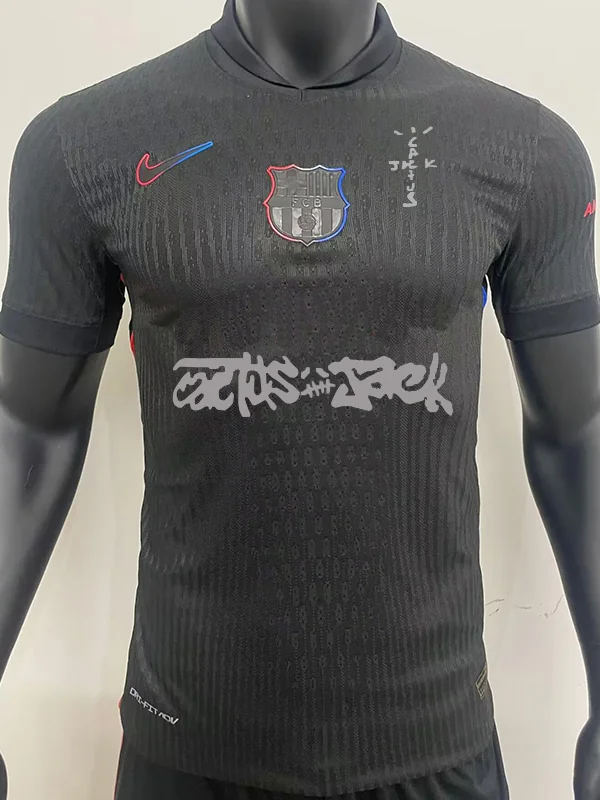 Barcelona 2024/25 Away Black Limited Edition Jersey Player Version - Back View | KFCOOL