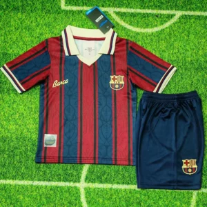 Barcelona 2025/26 Anniversary Kids Kit Fan Version - Front View | KFCOOL