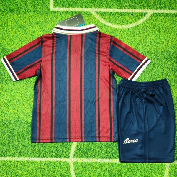 Barcelona 2025/26 Anniversary Kids Kit Fan Version - Back View | KFCOOL