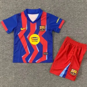 Barcelona 2025/26 Fourth Kids Kit Fan Version - Front View | KFCOOL