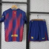 Barcelona 2025/26 Home Blue Kids Kit Fan Version - Back View | KFCOOL