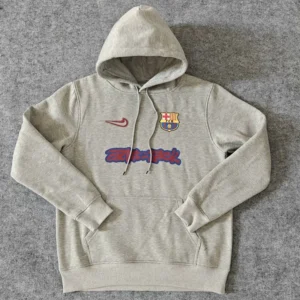 Barcelona 2025/26 Grey Hoody - Front View | KFCOOL