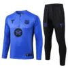 Barcelona 2025/26 Blue Half Pull Tracksuit - Front View | KFCOOL