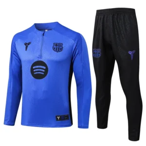 Barcelona 2025/26 Blue Half Pull Tracksuit - Front View | KFCOOL