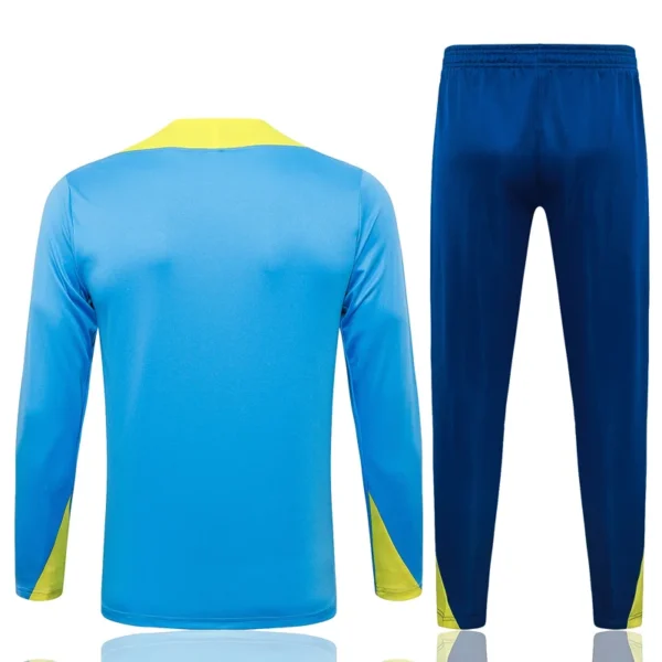 Barcelona 2025/26 Blue Yellow Half Pull Tracksuit - Back View | KFCOOL