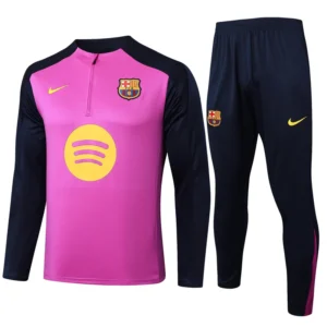 Barcelona 2025/26 Purple Half Pull Tracksuit - Front View Barcelona 2025/26 Purple Half Pull Tracksuit - Front View | KFCOOL