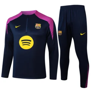 Barcelona 2025/26 Royal Blue Half Pull Tracksuit - Front View Barcelona 2025/26 Royal Blue Half Pull Tracksuit - Front View | KFCOOL