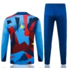 Barcelona 2025/26 Sky Blue Half Pull Tracksuit - Back View | KFCOOL