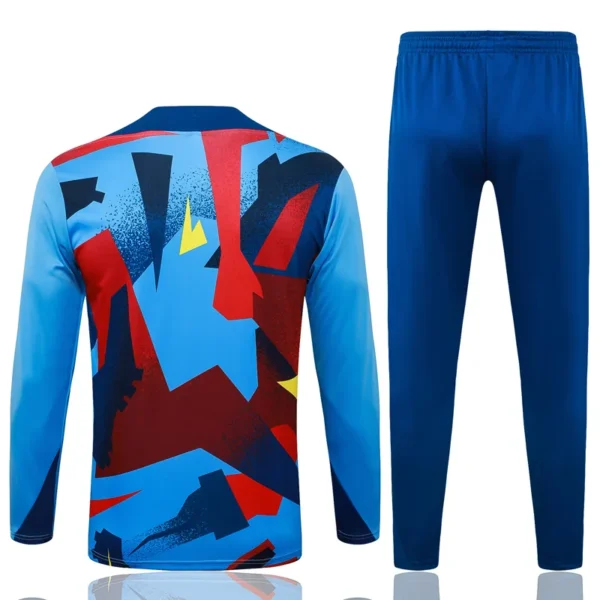 Barcelona 2025/26 Sky Blue Half Pull Tracksuit - Back View | KFCOOL