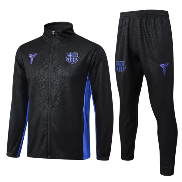 Barcelona 2025/26 Black Jacket Tracksuit - Front View - KFCool – Football Jerseys & Soccer Kits Store Barcelona 2025/26 Black Jacket Tracksuit - Front View | KFCOOL