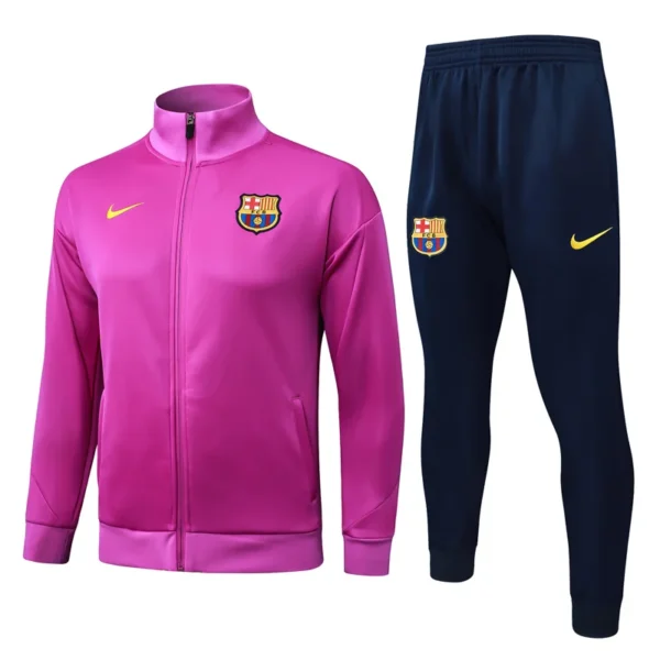 Barcelona 2025/26 Purple Jacket Tracksuit - Front View | KFCOOL