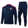 Barcelona 2025/26 Royal Blue Jacket Tracksuit - Front View | KFCOOL