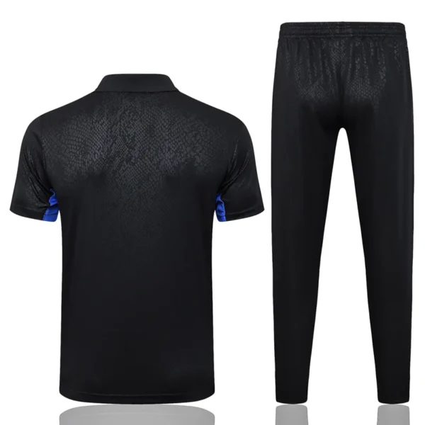 Barcelona 2025/26 Black Short Sleeve Pants Suit - Back View | KFCOOL